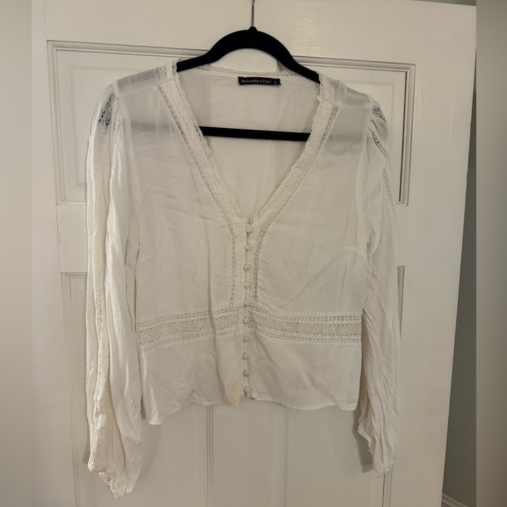 Abercrombie & Fitch Cream Lace Blouse
